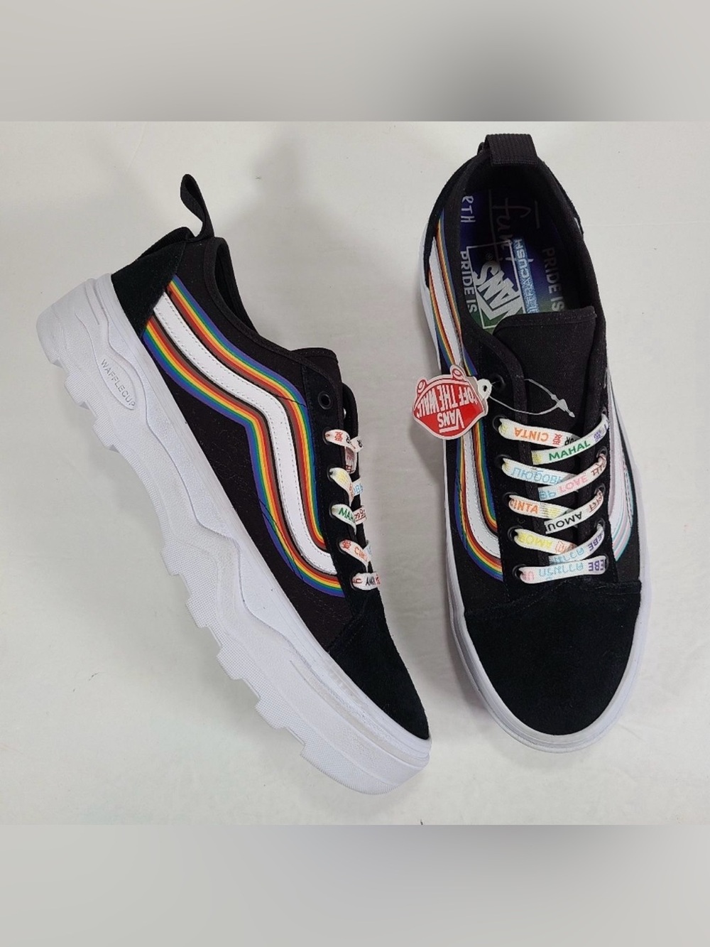 Vans Old Skool Sentry Pride Black White Chunky Platform Sneakers Men Size 12